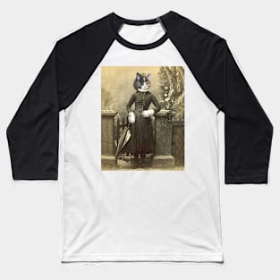 Sepia Copy of Calico Cat Lady Baseball T-Shirt